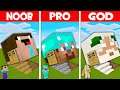 Minecraft NOOB vs PRO vs GOD: SECRET HEAD BLOCK HOUSE BUILD CHALLENGE! (Animation)