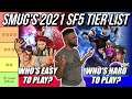 SMUG'S SF5 TIER LIST - WHO ARE THE EASIEST AND HARDEST CHARACTERS TO PLAY? (FOR NEW PLAYERS)