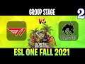 T1 vs TSpirit Game 2 | Bo2 | Group Stage ESL ONE Fall 2021