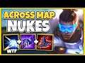 *INSANE RANGE* INSTANT ONE-SHOT NUKES ACROSS MAP (NEW PULSEFIRE SKIN) - League of Legends