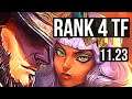 TWISTED FATE vs QIYANA (MID) | Rank 4 TF, 12/4/17, Dominating | KR Challenger | 11.23