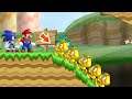 New Super Mario & Sonic Bros. Wii - 2 Player Co-Op Walkthrough #02