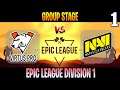 EPIC 70+ Min!!! VP vs NAVI Game 1 | Bo3 | Group Stage Epic League Division 1 | Dota 2 Live
