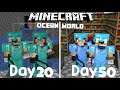 Minecraft Survival...But Its An Ocean Only World Day (20 - 50) With @alpahplays7046