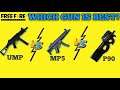 Ump Vs Mp5 Vs P90 Which Gun Is More Better! Garena Free Fire
