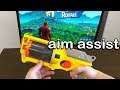 I Played Fortnite on a GUN Controller and WON (aim assist)