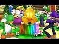 Mario Party 9 Step It Up - Waluigi vs. Luigi vs. Yoshi vs. Wario (Master CPU)