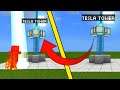 Minecraft Lightning Tesla Tower using Command Blocks