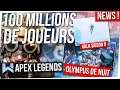 News Apex : Olympus de Nuit Saison 9, VALK Officielle & 100 Millions de Joueurs, Nerf Bloodhound !!!