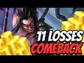 11 Losses Fortune Comeback