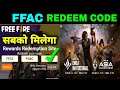 FFAC REDEEM CODE FREE FIRE REWARD/FREE FIRE ASIA CHAMPIONSHIP Redeem Code Free Fire Today for INDIA
