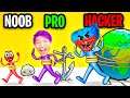 NOOB vs PRO vs HACKER In STRONGMAN!? (ALL LEVELS!)