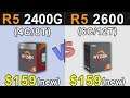R5 2400G Vs. R5 2600 | Stock and Overclock | New Games Benchmarks