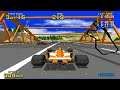 Virtua Racing Arcade (Sega Model 1) - Grandprix Mode - Beginner Course - Orange Car - Full Race
