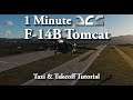 1 Minute DCS - F-14B Tomcat - Taxi & Takeoff Tutorial