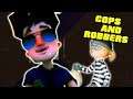 COPS AND ROBBERS Mya VS Aaron - Baldi's Basics Hide and Seek Mod