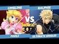 Smash Ultimate Tournament - LingLing (Peach) Vs. Ralphie (Cloud) SSBU Xeno 168 Pools