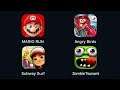 Super Mario Run, Angry Birds Go, Subway Surfers, Zombie Tsunami (iOS Gameplay)