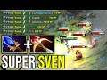 SUPER SVEN..!! Aghanim Scepter + Daedalus Sven Non Stop Stun Rampage 7.25 | Dota 2