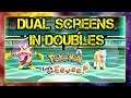 Dual Screens in Doubles - Pokemon Lets Go Pikachu and Eevee Doubles Wifi Battle