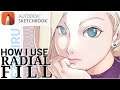 How I use the Radial Fill in Autodesk Sketchbook (mobile/android)-Gradients