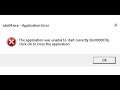 OBS64.EXE Application Error 0xc000007b The Application Was Unable To Start Correctly