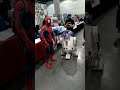 Spiderman and R2D2 Take a Photo Together at 2021 LA Comic Con #short #cosplay