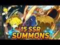 15 SSRS IN 1 SUMMON VIDEO!!! INSANE NEW YEARS BANNER LUCK! | Seven Deadly Sins Grand Cross
