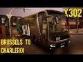 Belgium DLC Fernbus Route X302 | Brussels to Charleroi | Rainy Night Drive