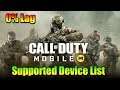 Call of duty mobile supported device list - Android & ios | 0% Lag and 0% Glitch