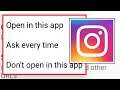 Instagram Don't Open Links Problem || Open By Default Settings & Check Supported Links In Android