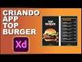 Adobe XD   Como Criar App de Top Burger Design e Protótipo #2