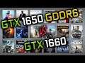 GTX 1650 GDDR6 vs GTX 1660 Benchmarks | 59 tests
