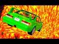 Jumping In Volcano #1! BeamNG drive Compilation! High Speed Jumps! Beam NG Car Crashes! BNG Mods!