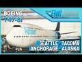 Microsoft Flight Simulator 2020 - Boeing 747-8i Seattle Tacoma - Anchorage Alaska