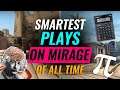 SMARTEST CS:GO PRO PLAYS ON MIRAGE OF ALL TIME! (200IQ PLAYS)