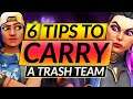 6 Ways to WIN EVEN WHEN You're STUCK with THROWERS - COUNTER BAD LUCK - Valorant Guide