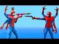 GTA 5 Crazy Ragdolls RED SPIDERMAN VS MUTANT SPIDERMAN (Euphoria Physics Fails and Funny Moments)