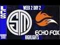 TSM vs FOX Highlights | LCS Summer 2019 Week 2 Day 2 | Team Solomid vs Echo Fox