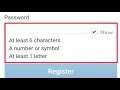 eBay Password Add Problem || At Least 6 character A Number of symbol at least 1 Number Problem Solve