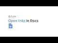 Open a link from Google Docs