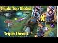 TRIPLE TOP GLOBAL CONNECTION(feat. Inuyasha & Hephaestus) | Global Kagura gameplay | Mobile Legends