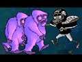 2 Yeti Zombies vs  1 Giga-Football Zombie Fight  // Plants vs Zombies