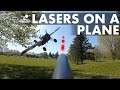 Laser Gun Battle Between Airplane And Gun Turret!