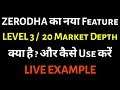 What Is 20 Market Depth | Level 3 Data In Zerodha | Hindi