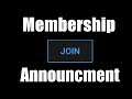 Channel Membership Announcement | What are the Perks?