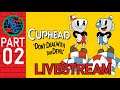 Cuphead PS4 Gameplay | Let's Play | Livestream part 2