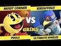 Smash Ultimate Tournament - Moist corner (Pac-Man, Mario) Vs. Kikouyous3 (Falco) The Grind 93 SSBU