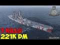 World of WarShips | North Carolina | 7 KILLS | 221K Damage - Replay Gameplay 4K 60 fps