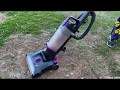 Bissell PowerForce Helix Vacuuming the Lawn